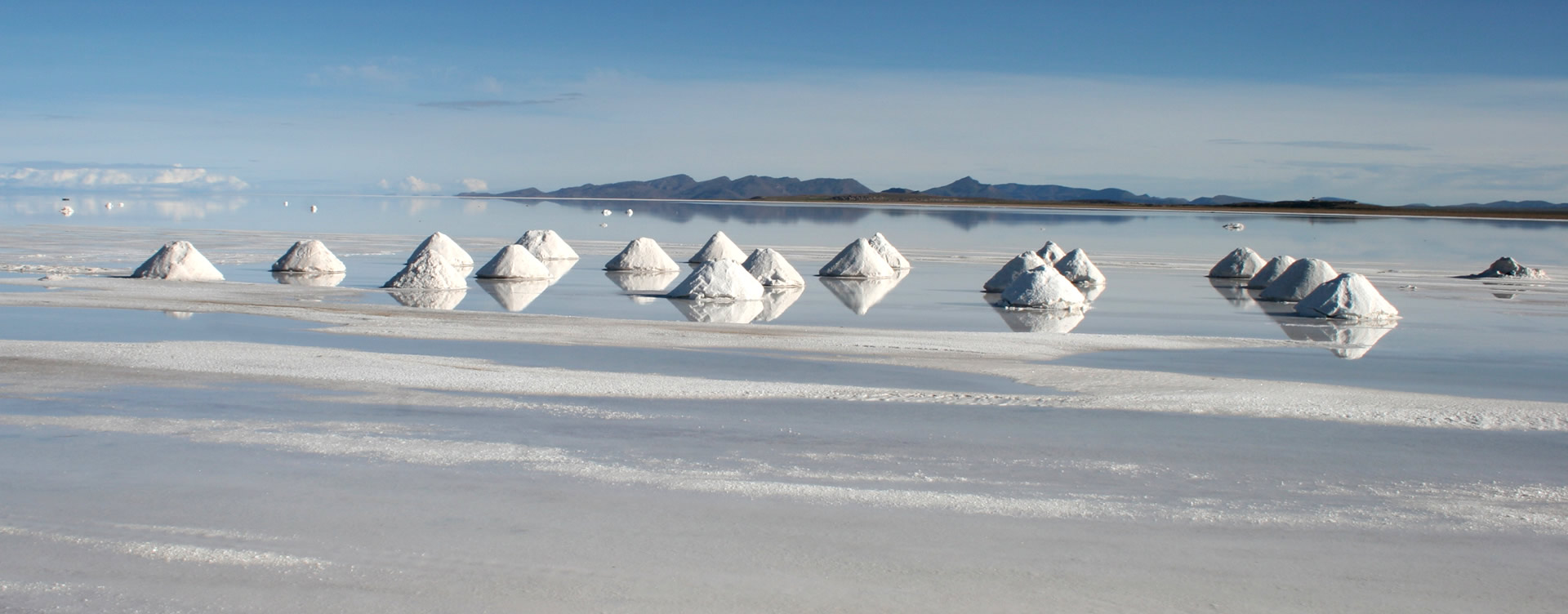 Salt piles in Uyuni. Salt piles in Uyuni