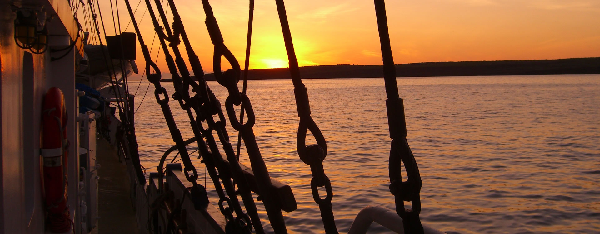 Sunset through the rigging Mary Anne
