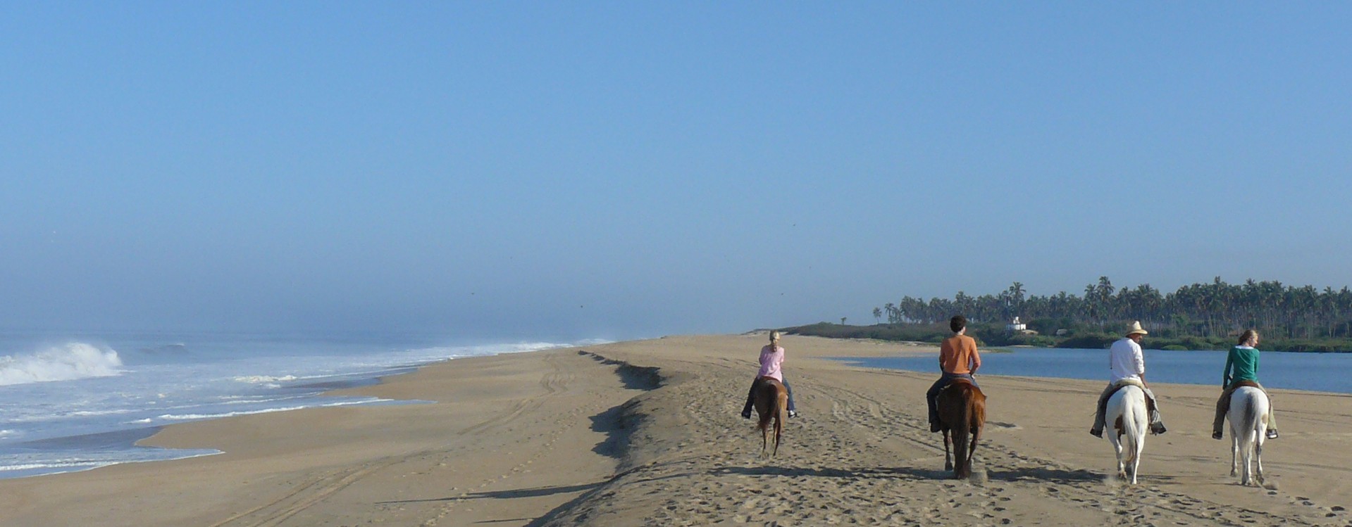 Riding on Mexico's Pacific coast. Pacific coast ride